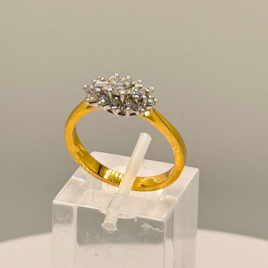 18ct Diamond Set Cluster Ring