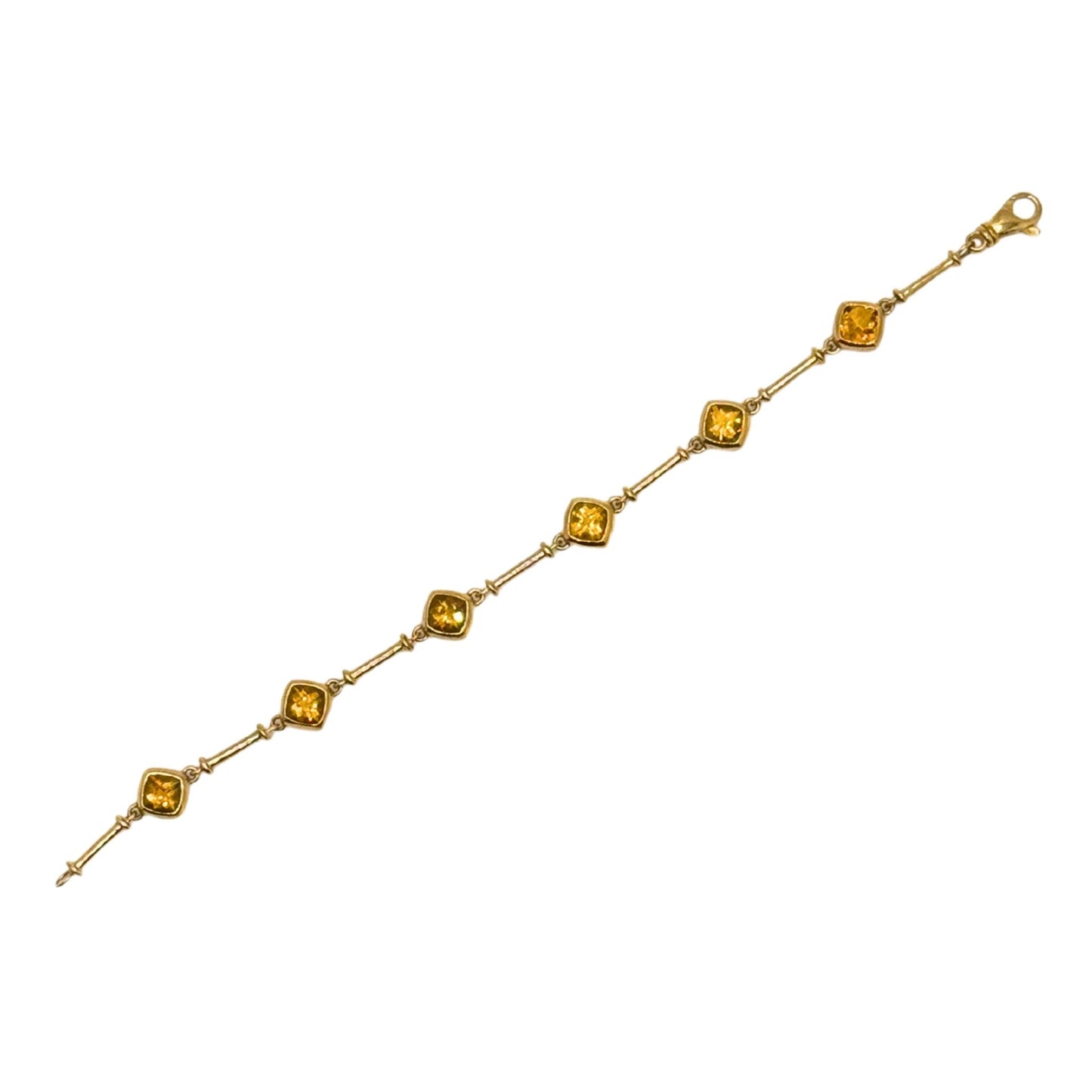 9ct Yellow Gold & Citrine Set Bracelet