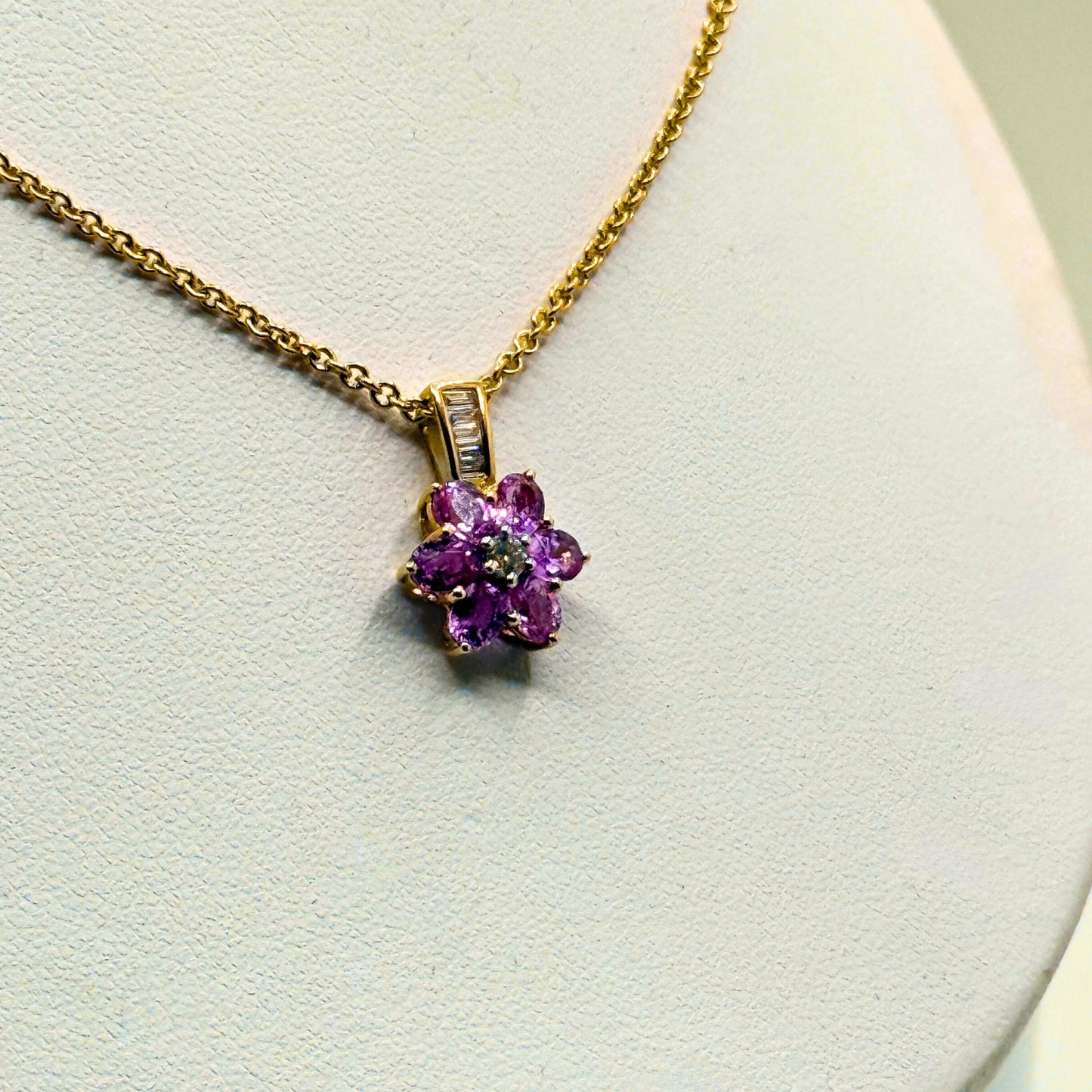 Pink Sapphires & Diamonds Pendant